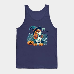 Basset Hound Pumpkin Tank Top